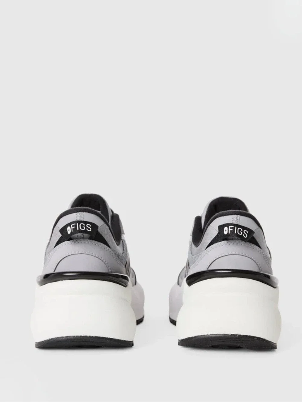 FIGS New Balance 3447 Water Resistant Zip Nursing Shoes Size 10 Grey Black EUC